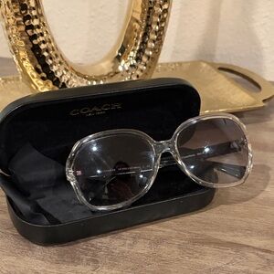 Coach Women's Transparent Frame Sunglasses like new
